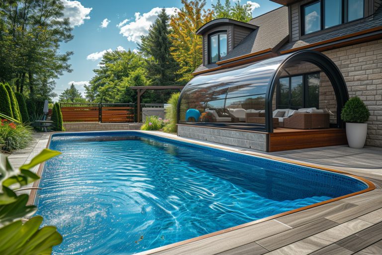 Abri piscine fait maison