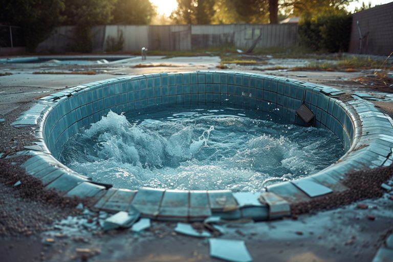 Piscine tubulaire qui casse